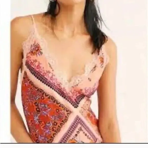 Free people Stevie Scarf Print Maxi Dress   XS