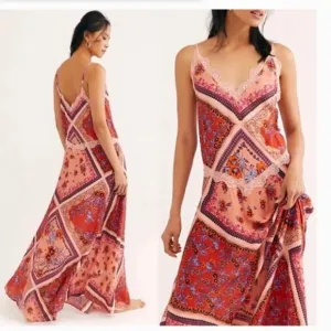 Free people Stevie Scarf Print Maxi Dress   XS