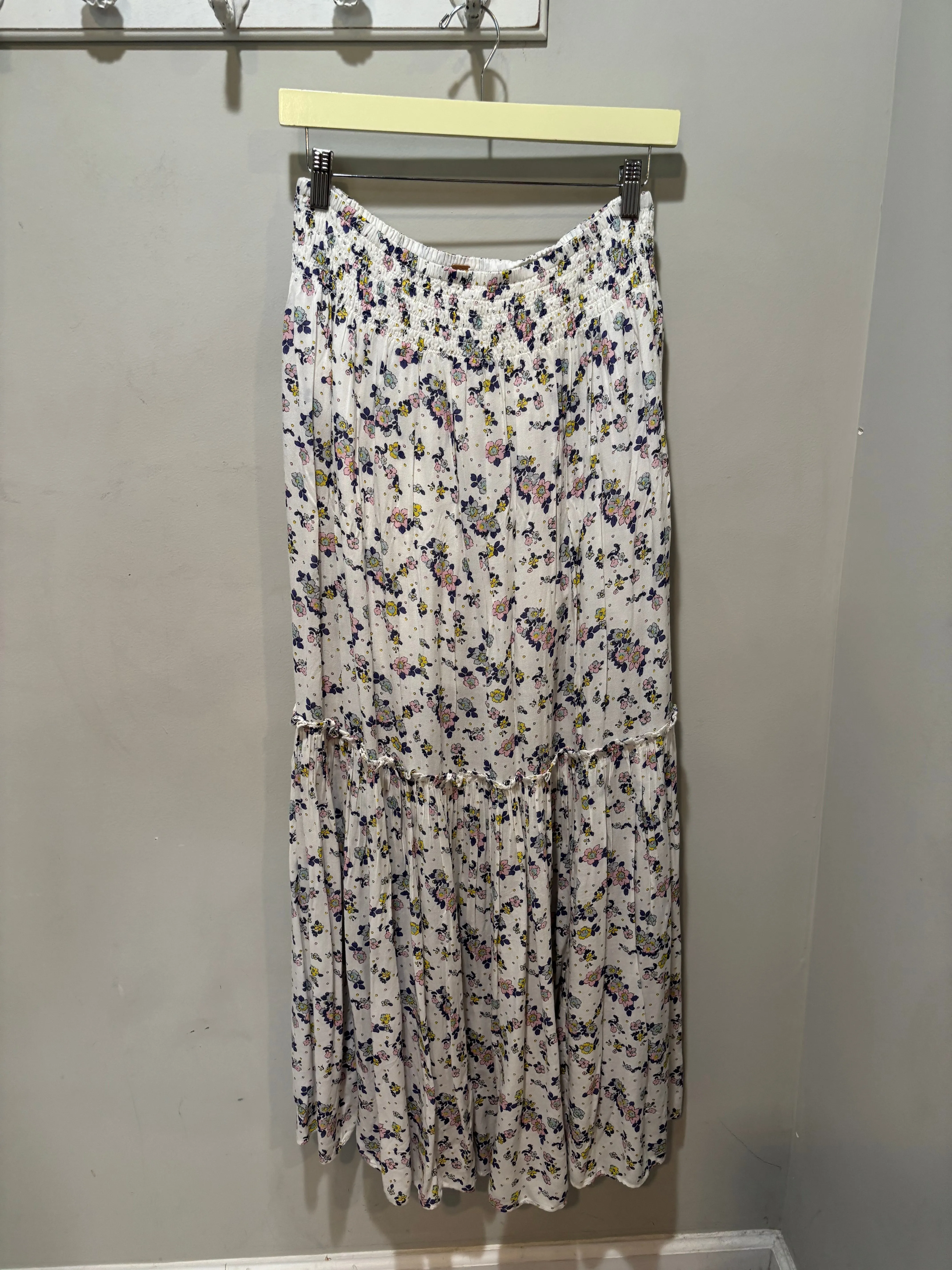 Free People white Floral Maxi Skirt Set