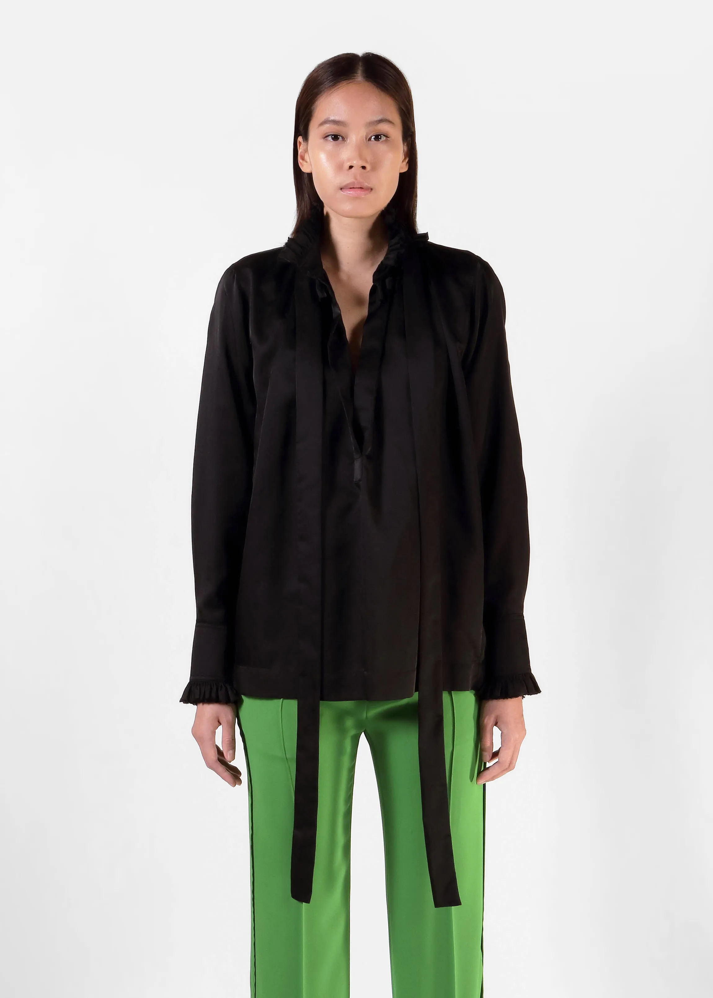 Frill Polo Blouse