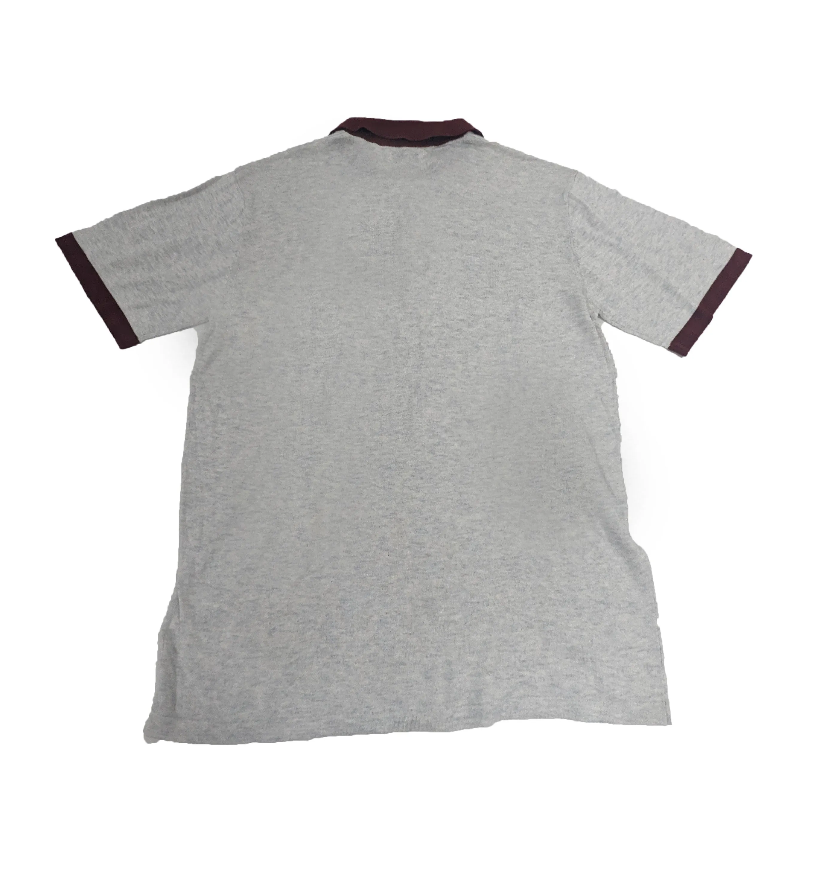 GANT DIAMOND G Grey Cotton Silk Blend Polo Size Medium NWT
