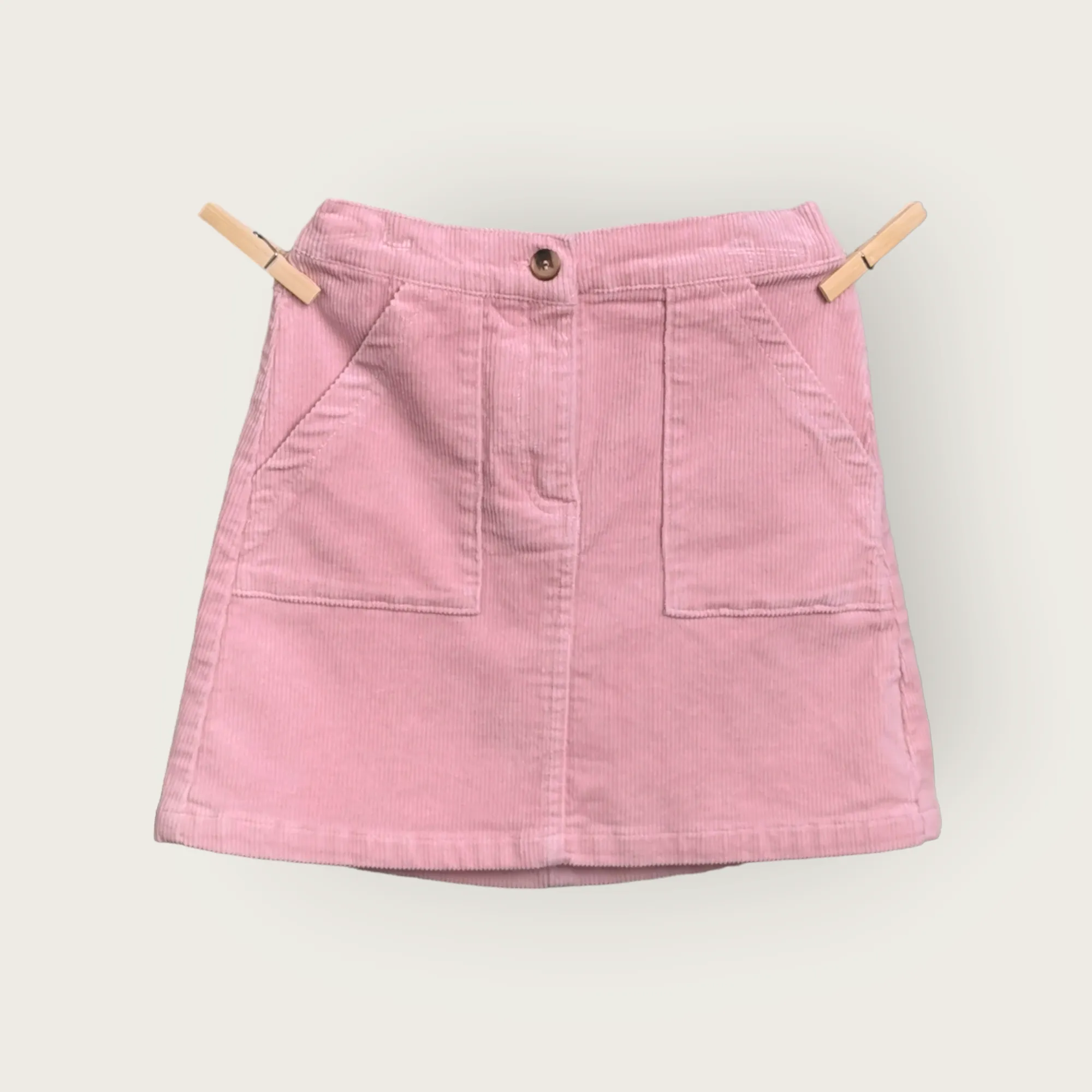 GIRL SIZE 8/9 YEARS - H&M, Soft Pink Courdory Skirt EUC B52