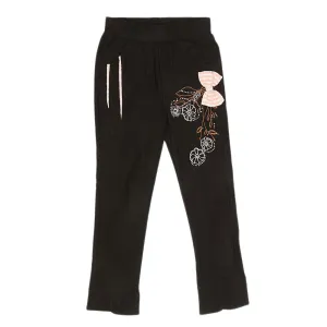 Girls Cotton Pant - Black