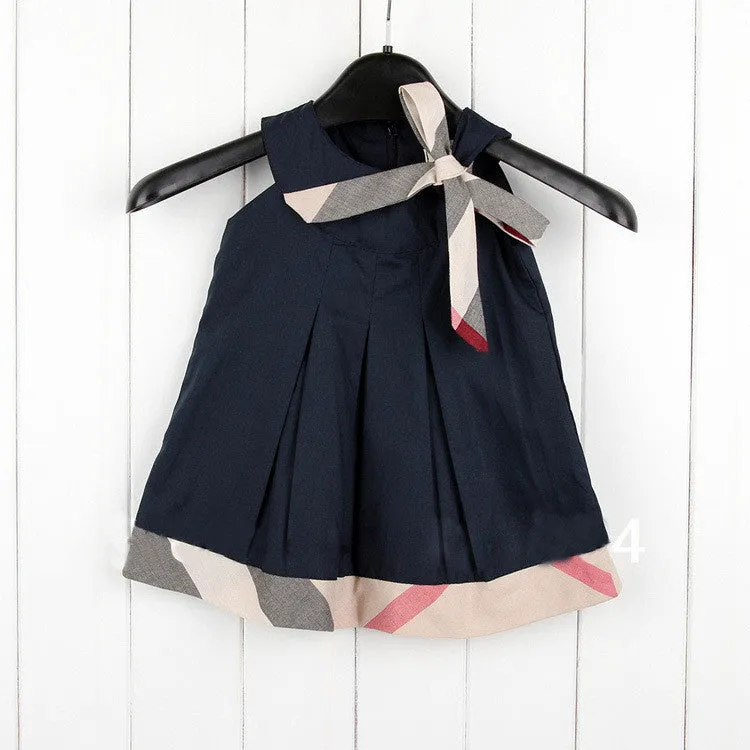 Girls dress kids clothes plaid girl vestidos casual dress designer children clothing princess dresses