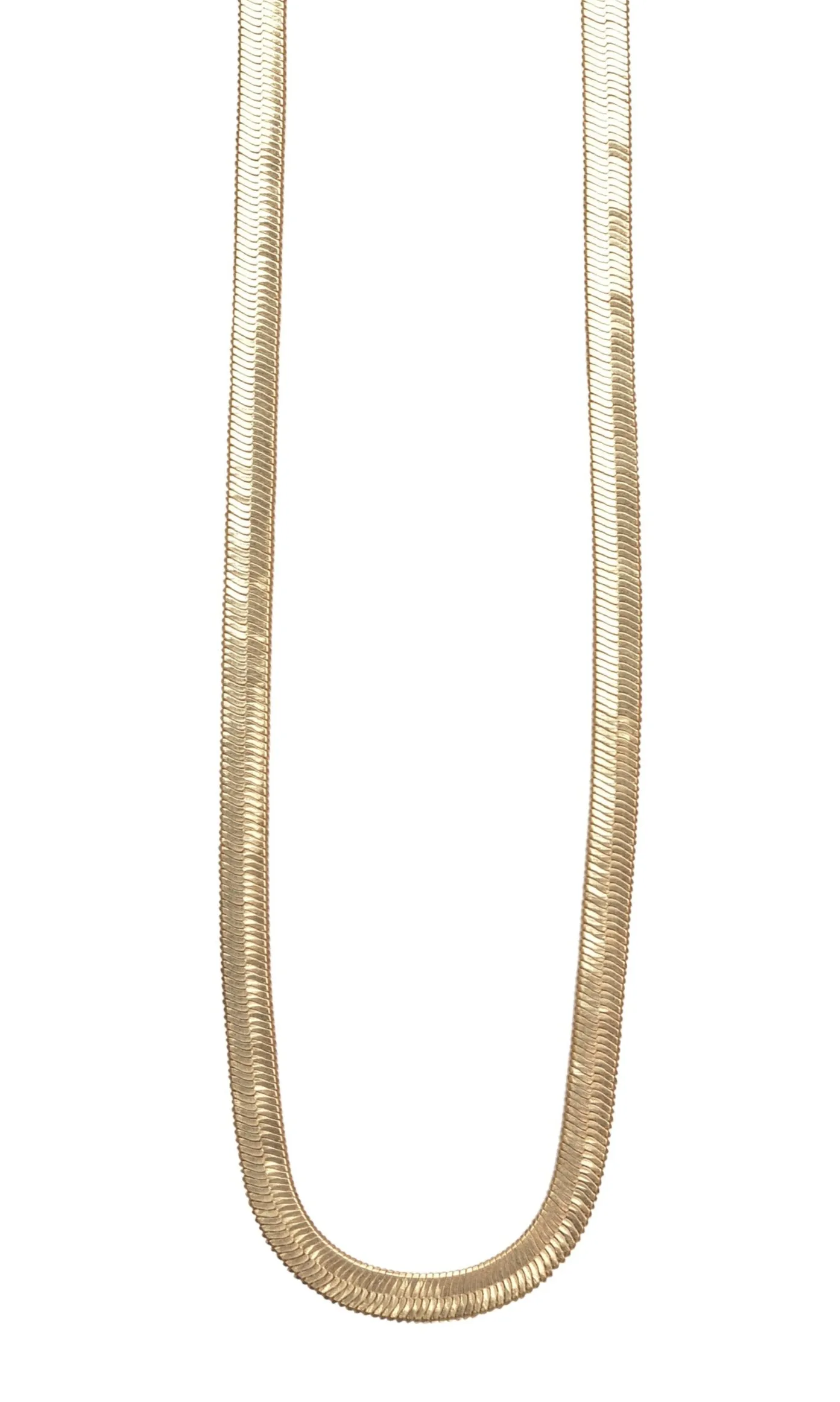 Girls Gold Herringbone Necklace