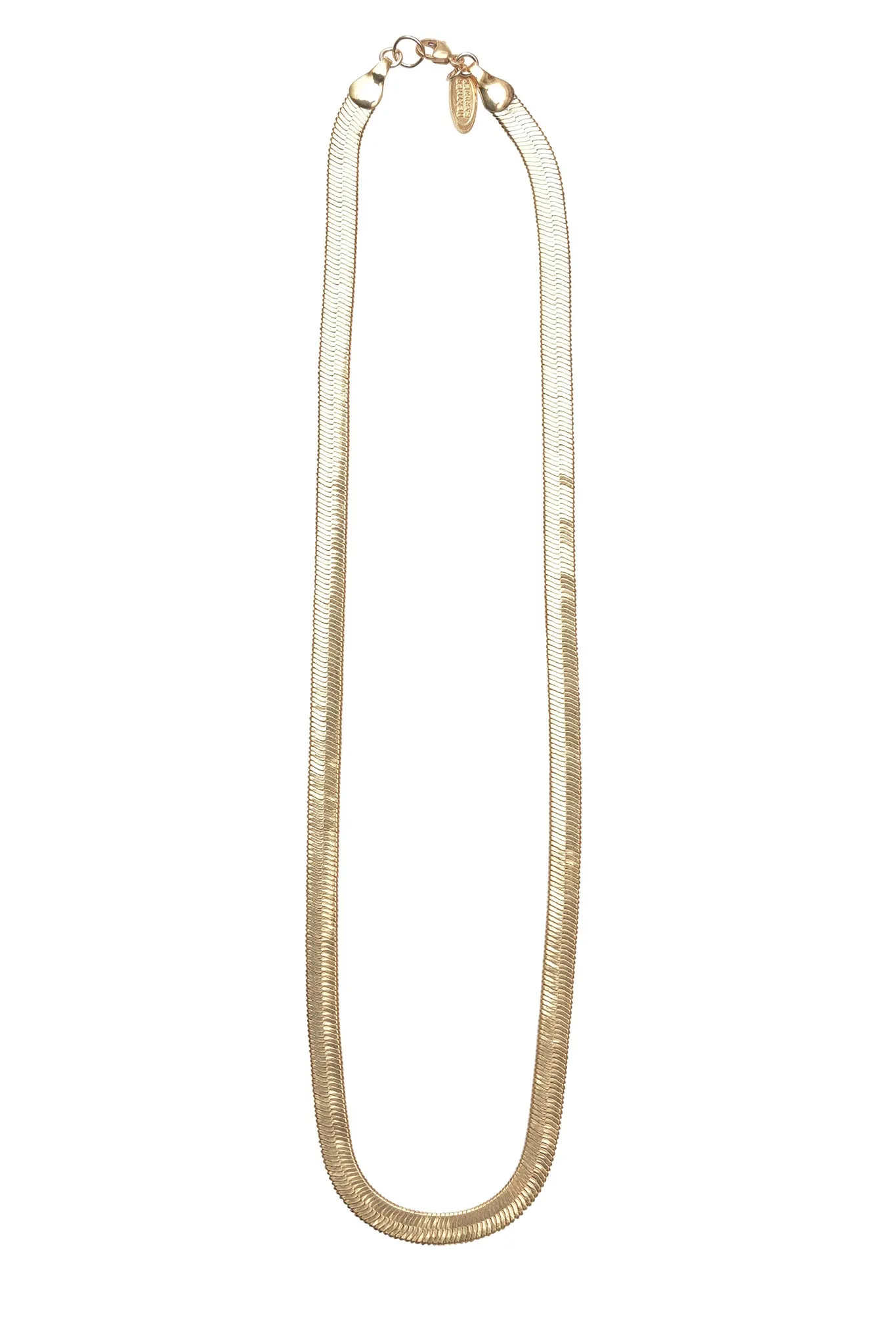 Girls Gold Herringbone Necklace