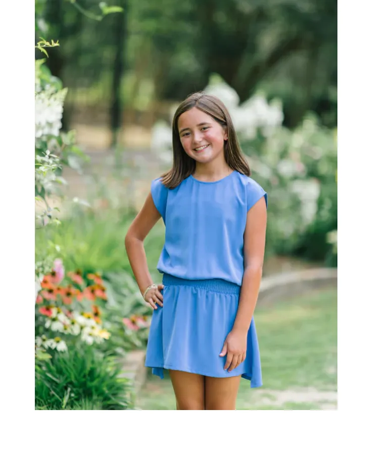Girls Josie Dress - Cobalt