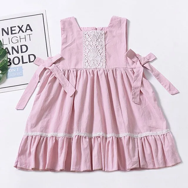 Girls Lace Dresses Summer Children's Clothing Party Dress Baby Dress Sweetie Children Clothes Flower Dress 1-5T