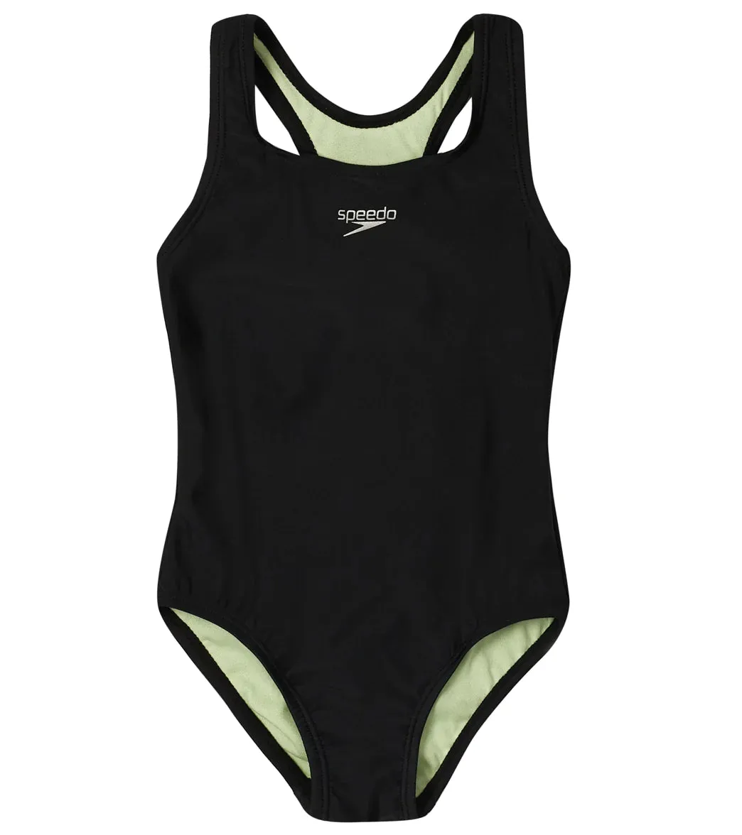 Girls Solid Racerback Jr One-Piece Training Swimsuit