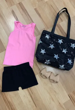 Girls Stretch Tank Top in Pink