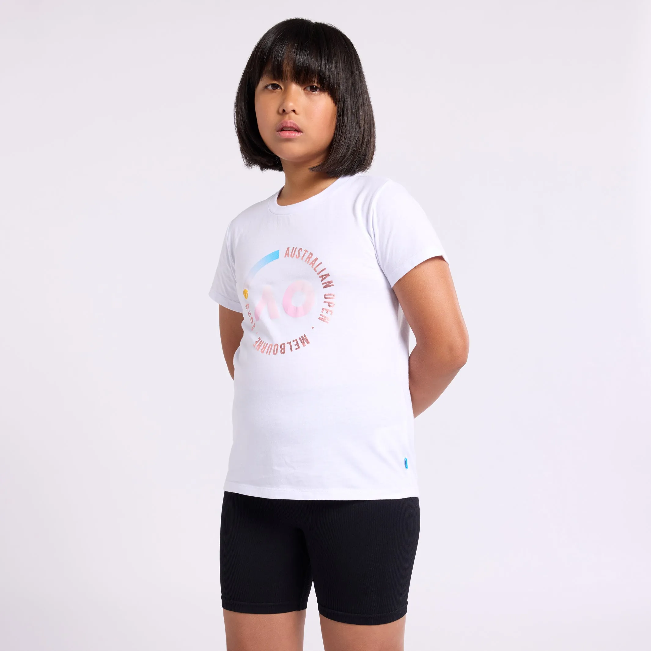 Girl's T-Shirt Round Logo Dated