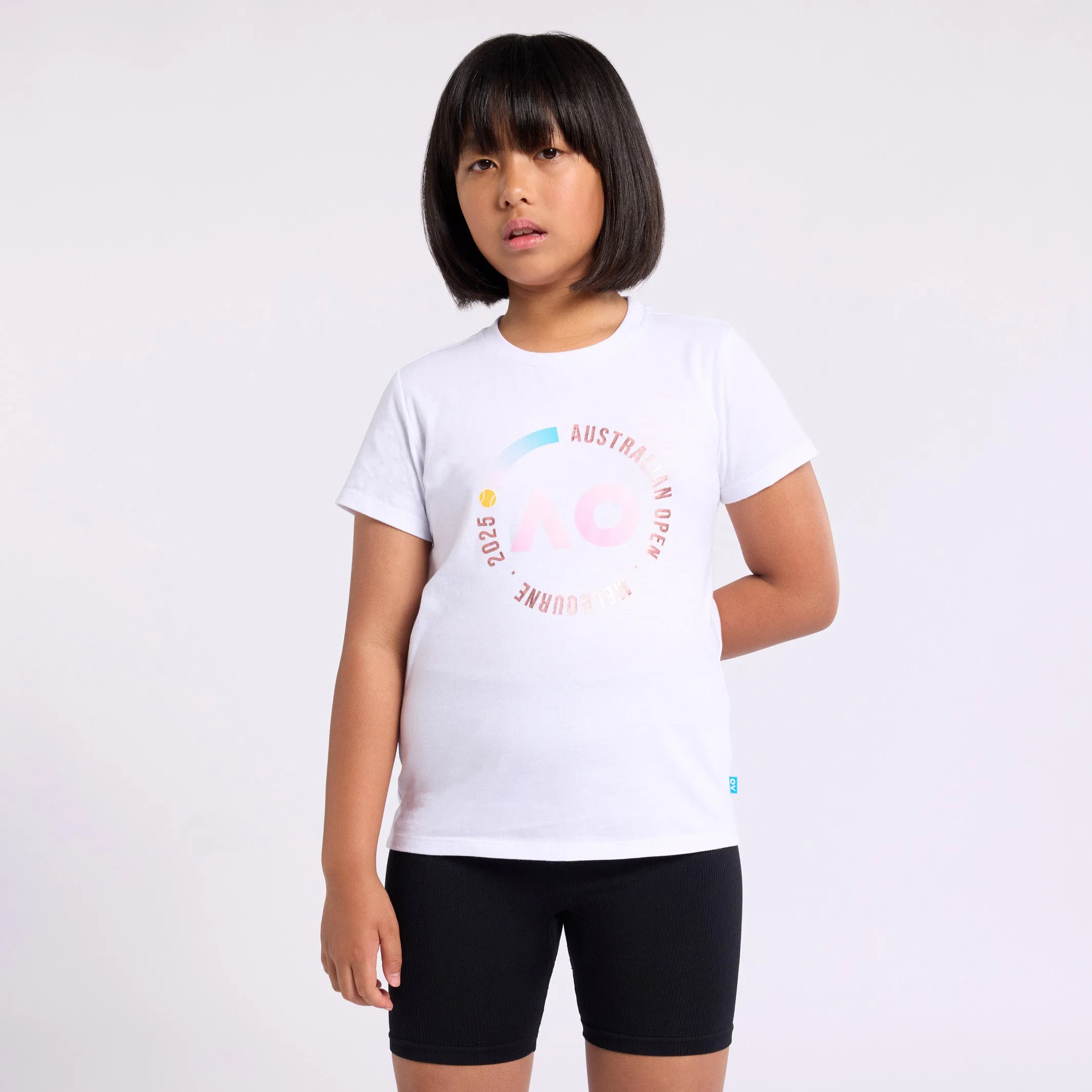Girl's T-Shirt Round Logo Dated