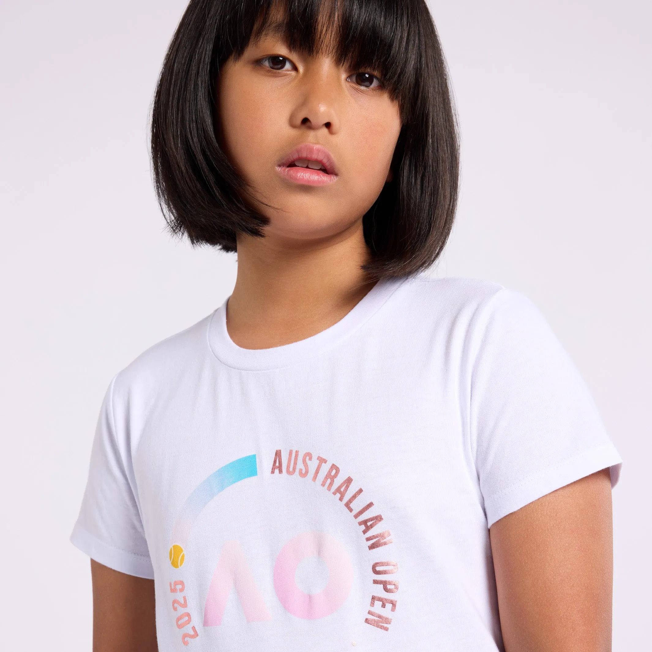Girl's T-Shirt Round Logo Dated