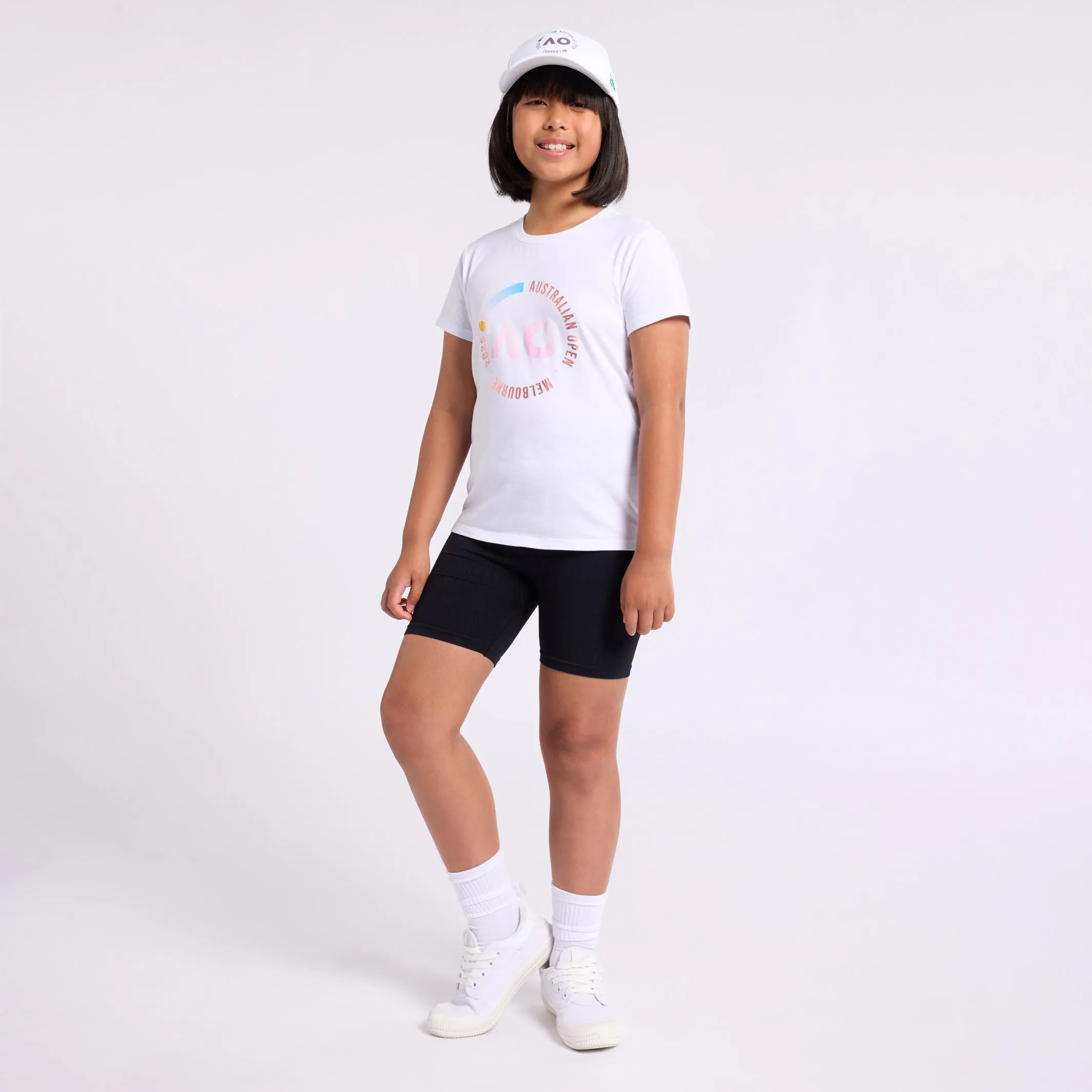 Girl's T-Shirt Round Logo Dated