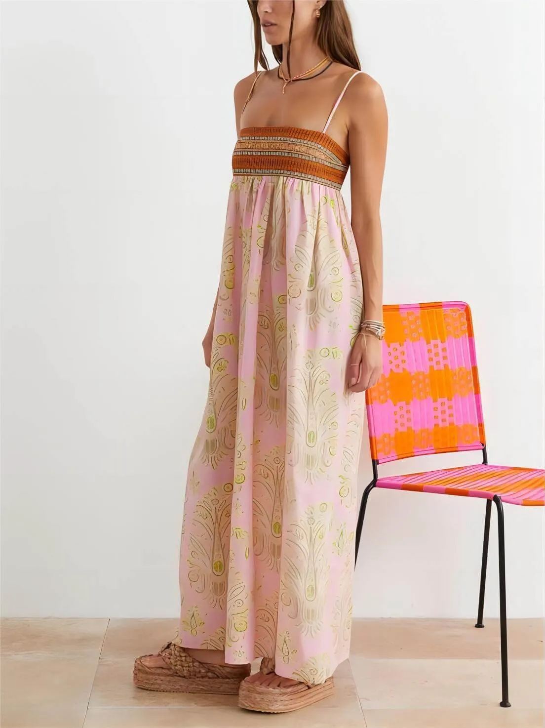 Giselle - Umpire Floral Maxi Dress