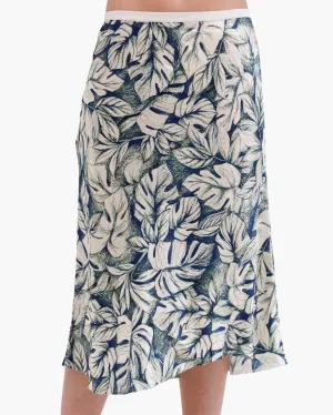 GO LUX BIAS SKIRT PRINT IN ETCHED PALM