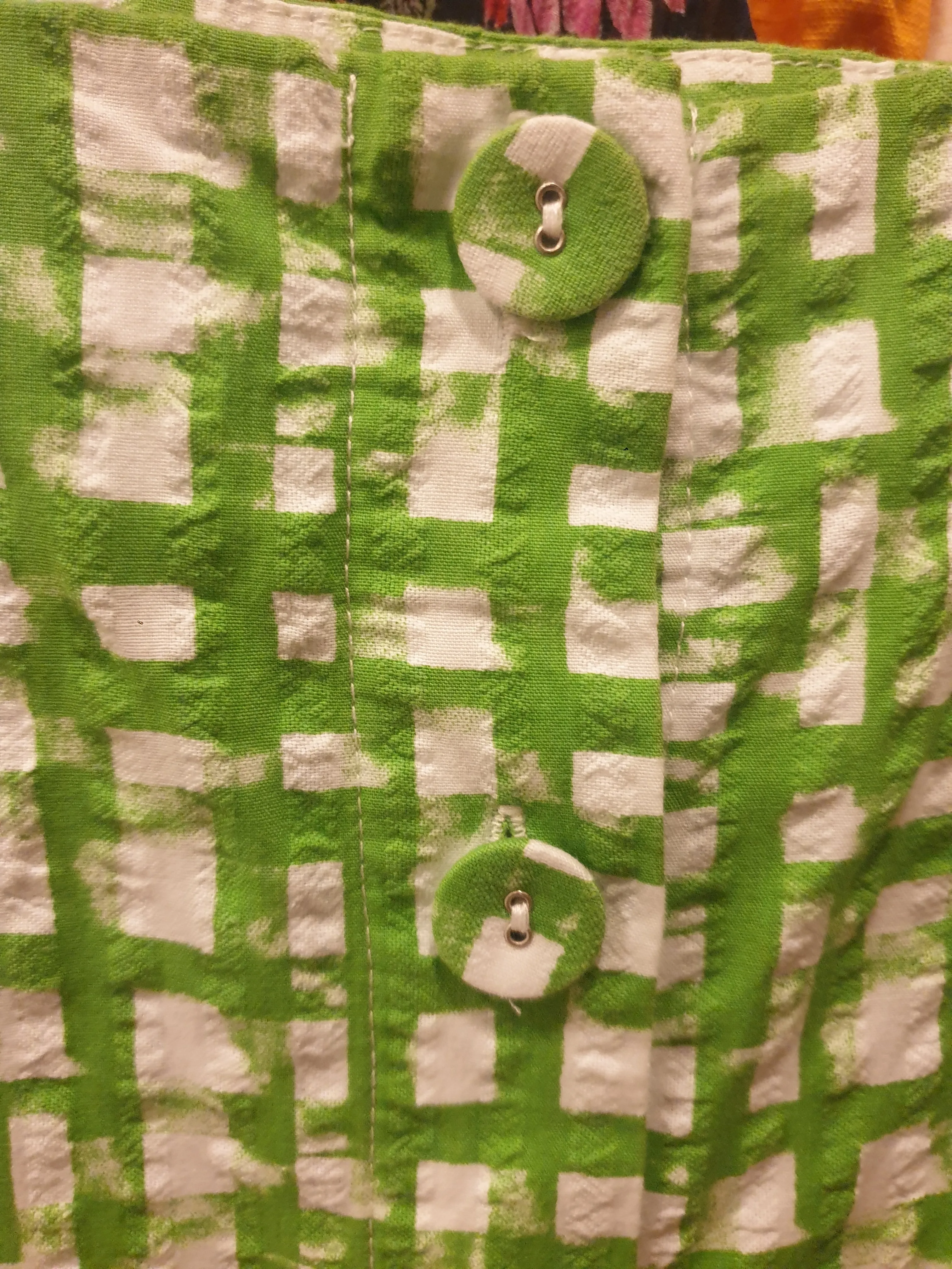 Gorman green and white check sleevless top size 10