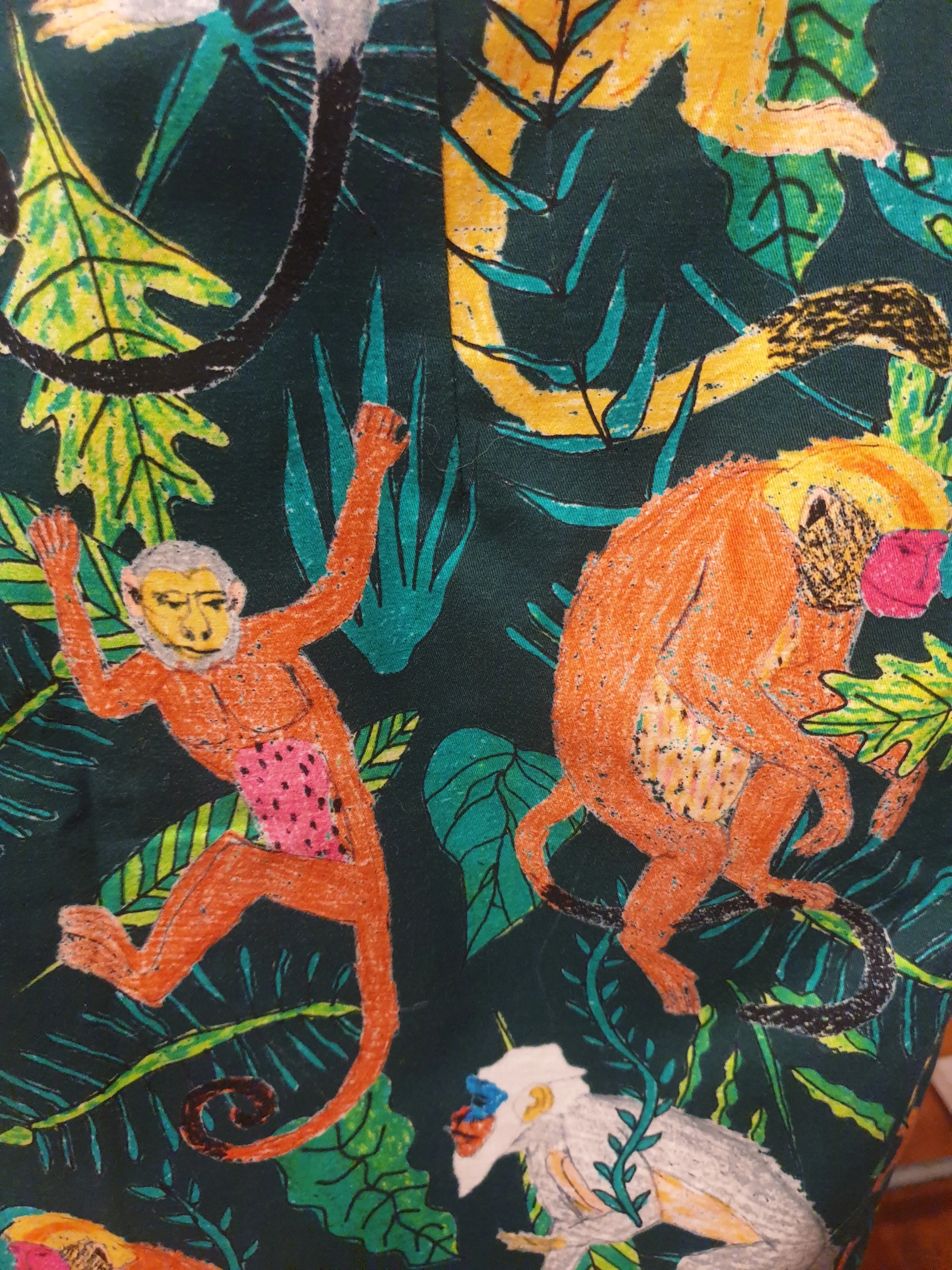 Gorman monkey and jungle print mini skirt size 10