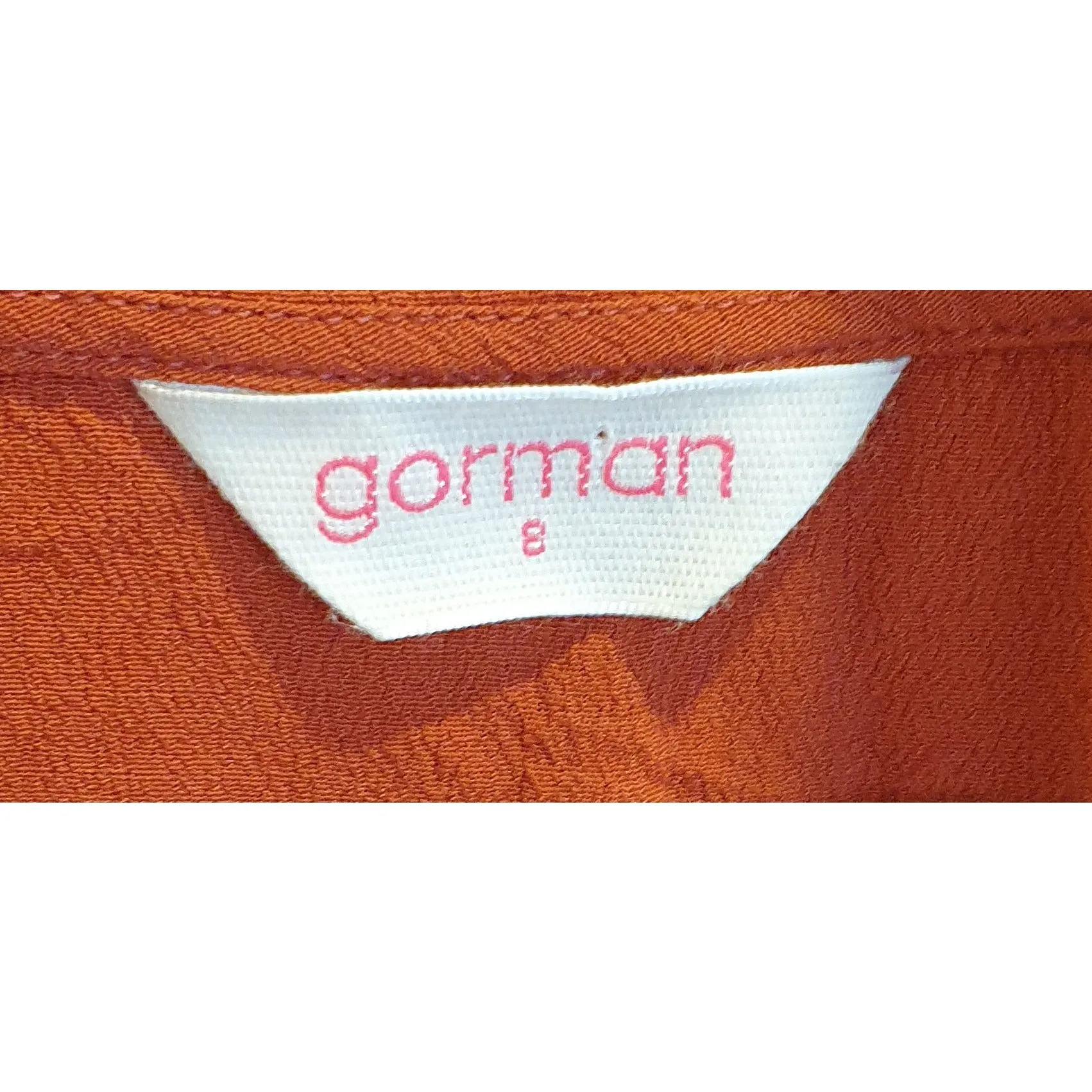 Gorman red sleeveless top with flattering  v-neckline size 8