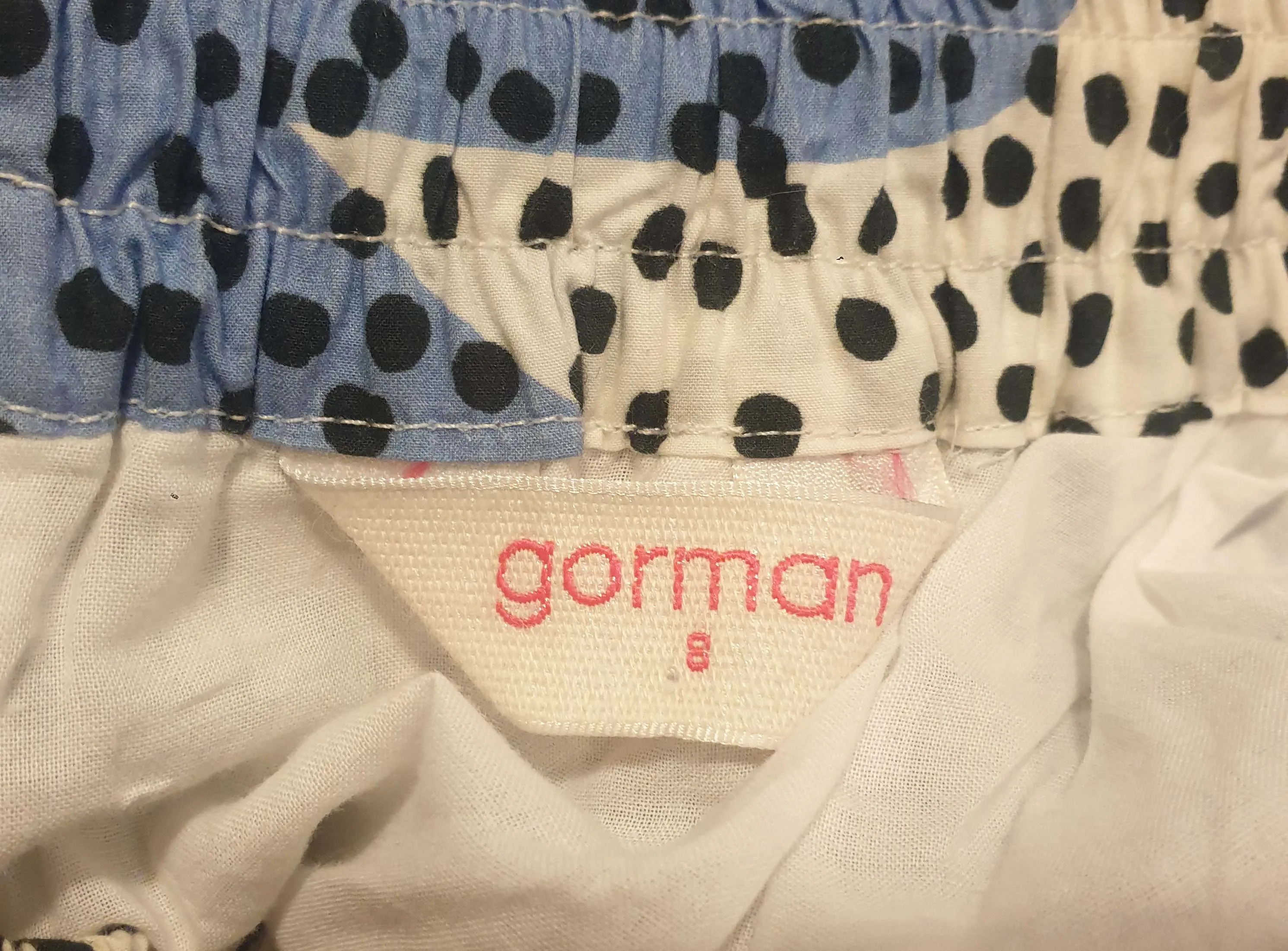 Gorman spotty print cotton feel long skirt size 8