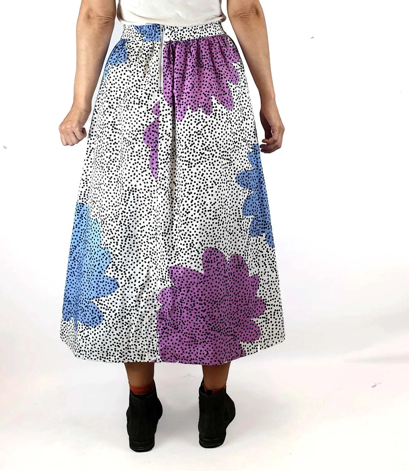 Gorman spotty print cotton feel long skirt size 8