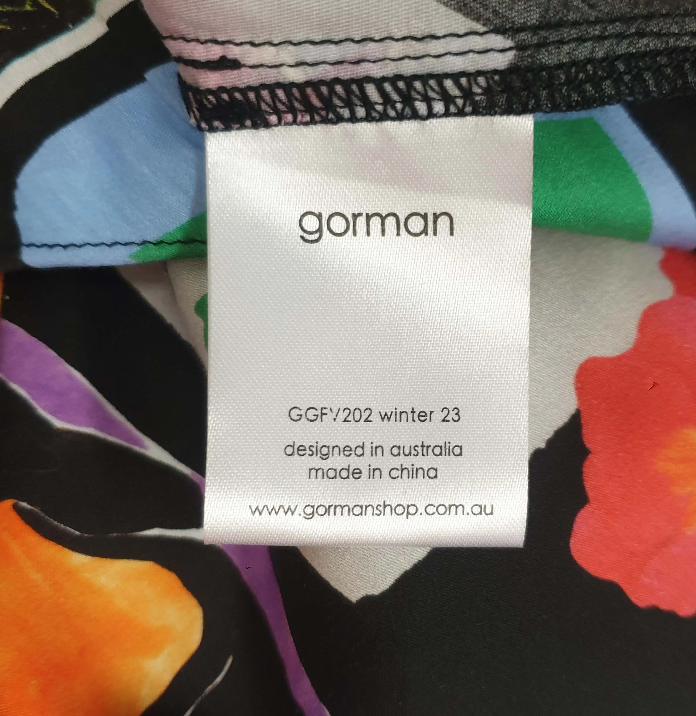 Gorman travel themed print skirt size 8 (Winter '23 season)