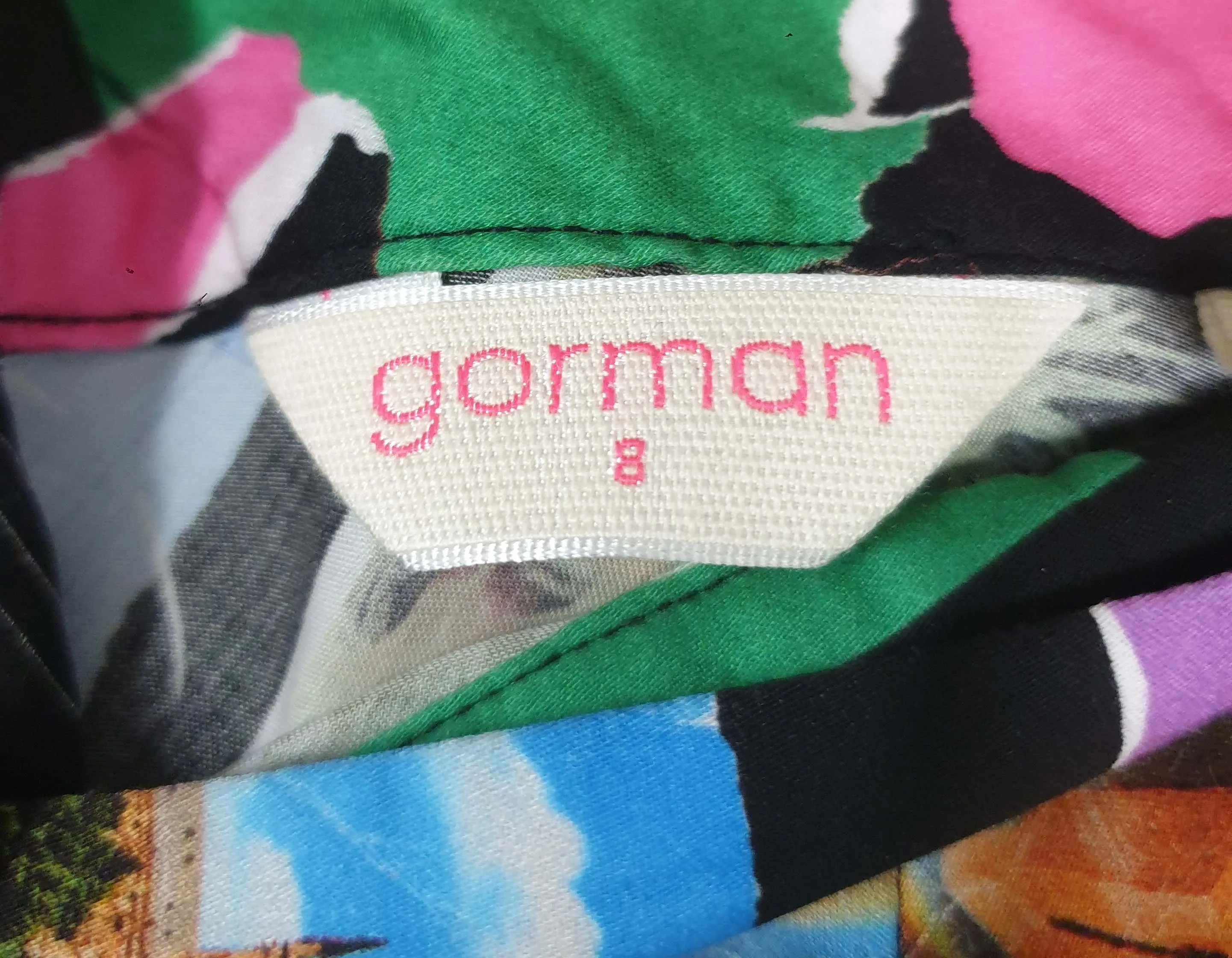 Gorman travel themed print skirt size 8 (Winter '23 season)