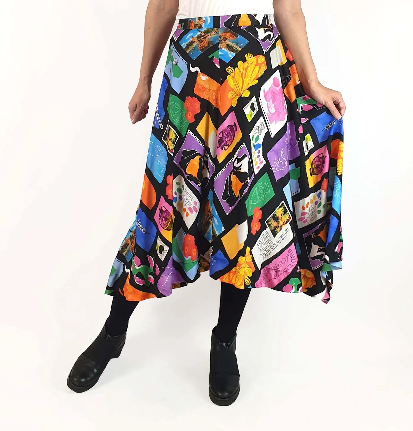 Gorman travel themed print skirt size 8 (Winter '23 season)