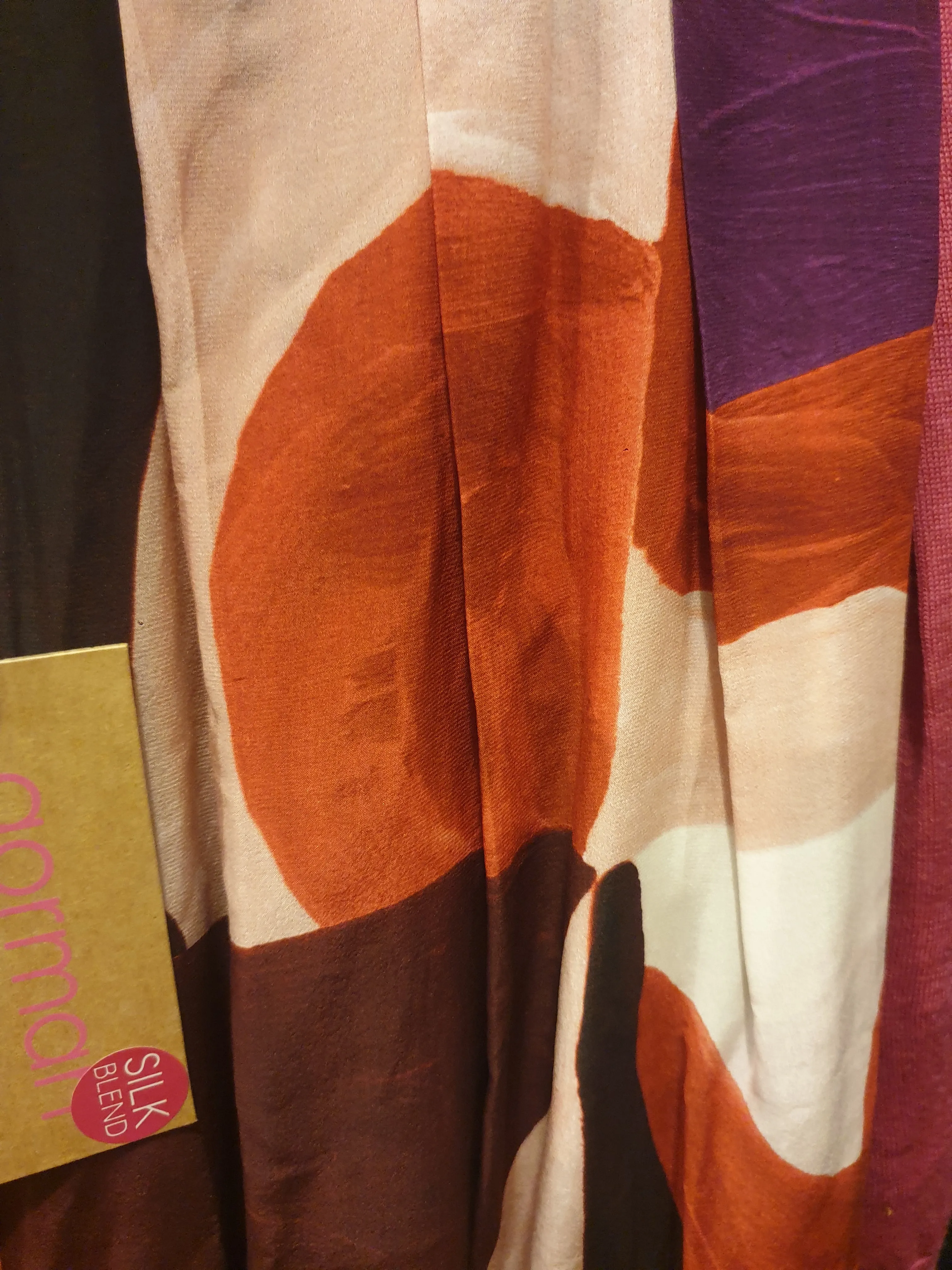 Gorman unique print silk blend pleated skirt size 8
