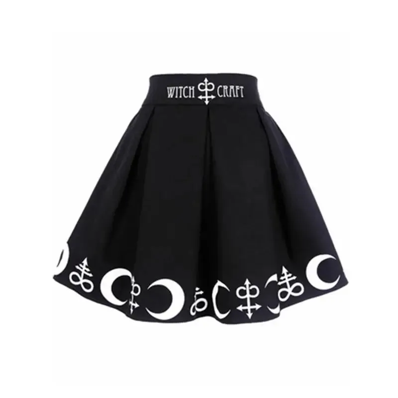 Gothic Two-Piece Set: Shirt and Skirt - Edgy Elegance
