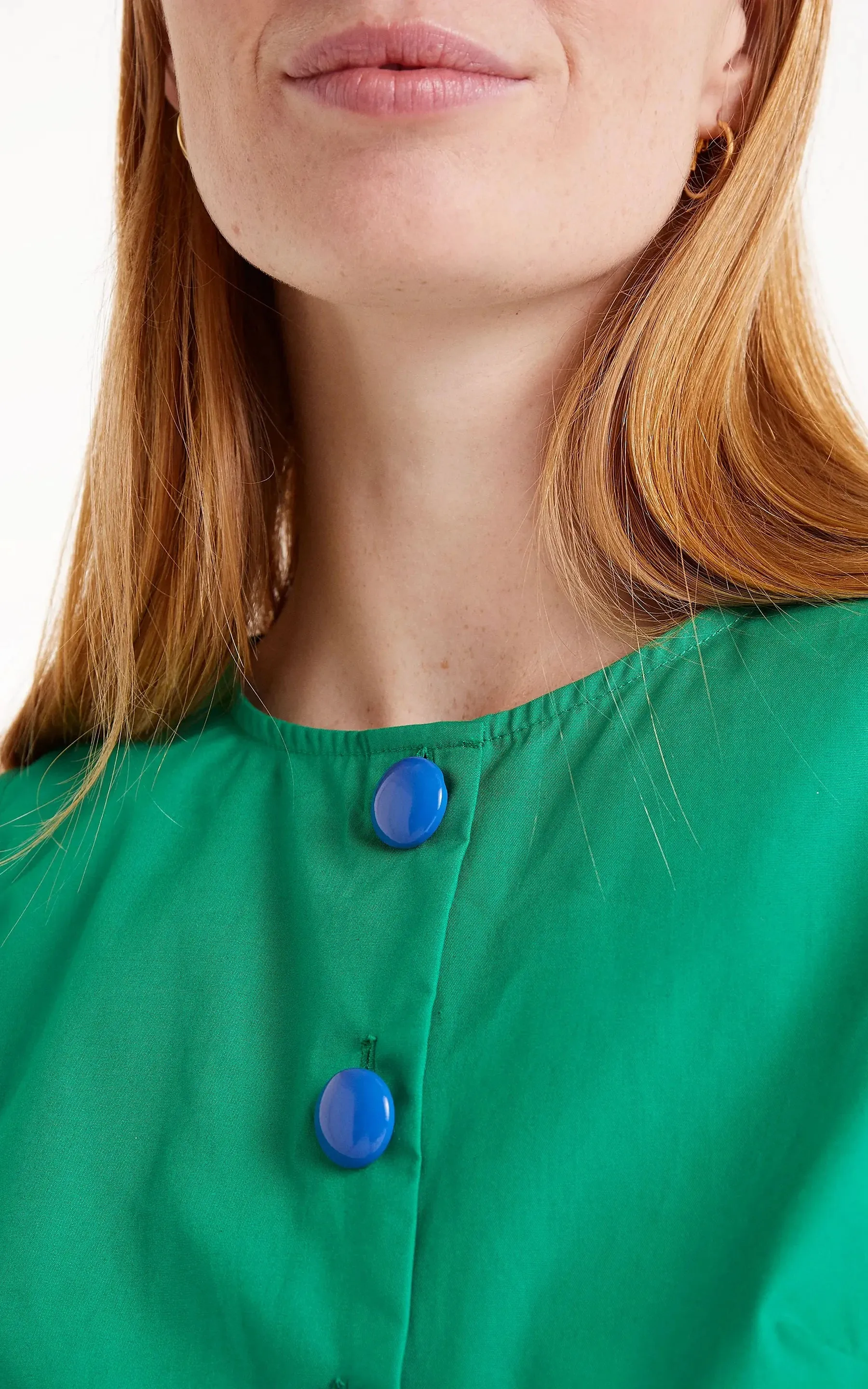 Green Buttoned Sleeveless Top
