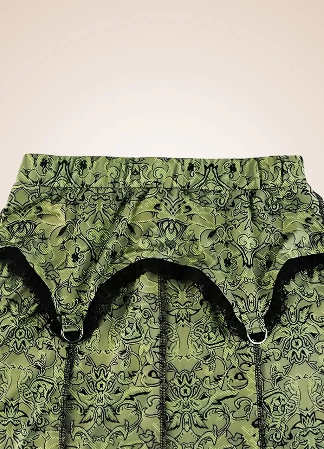 Green Steampunk Victorian Skirt