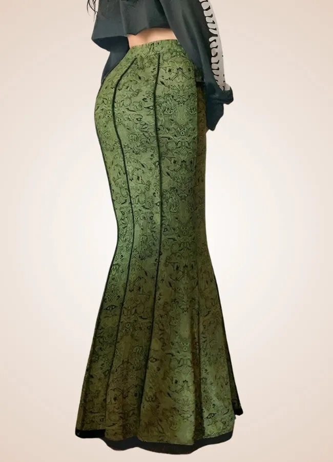 Green Steampunk Victorian Skirt