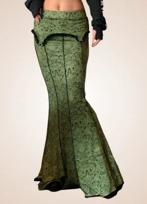 Green Steampunk Victorian Skirt
