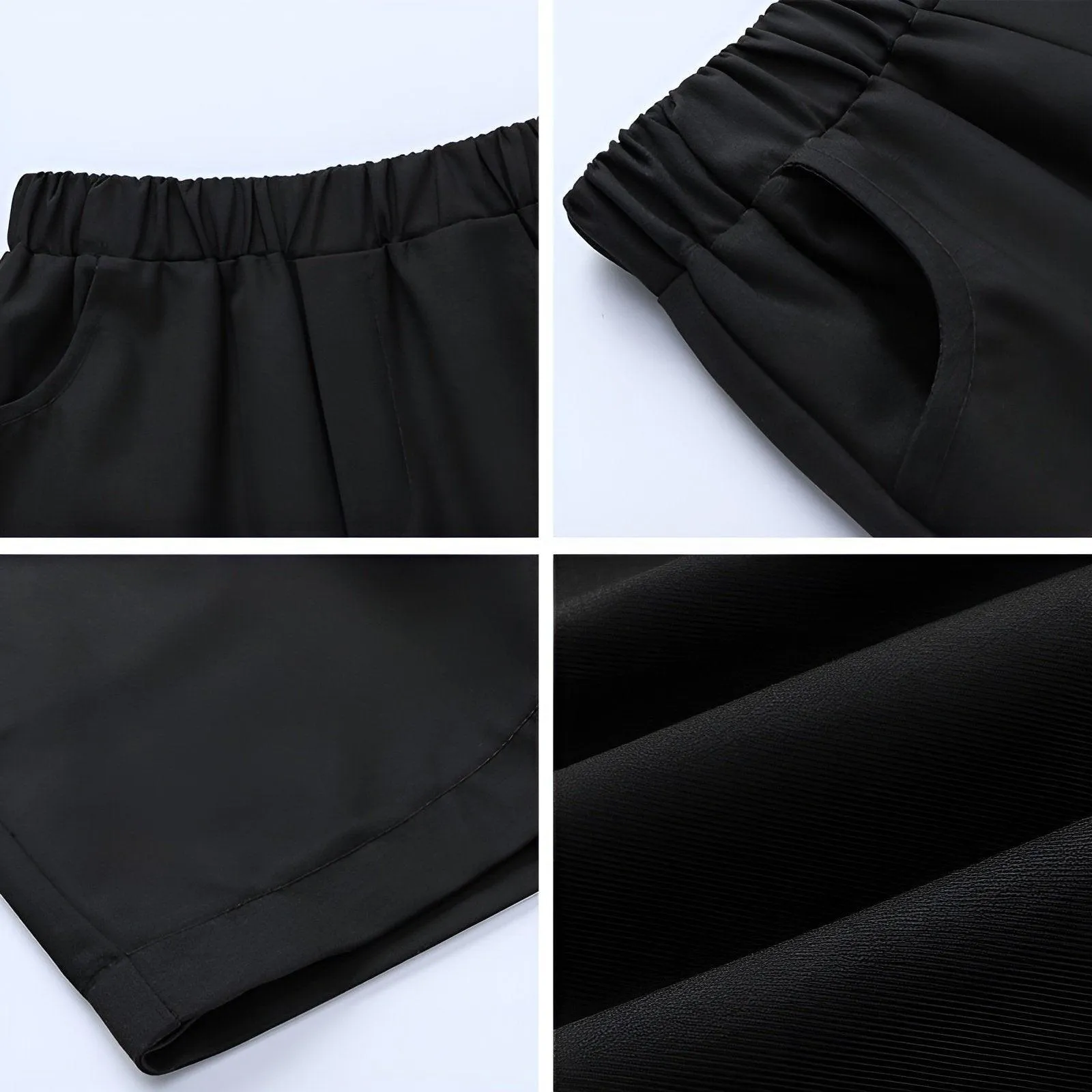 Grey Kids Boys Summer Shorts Casual Sport Elastic Waist Pants Breathable Cotton