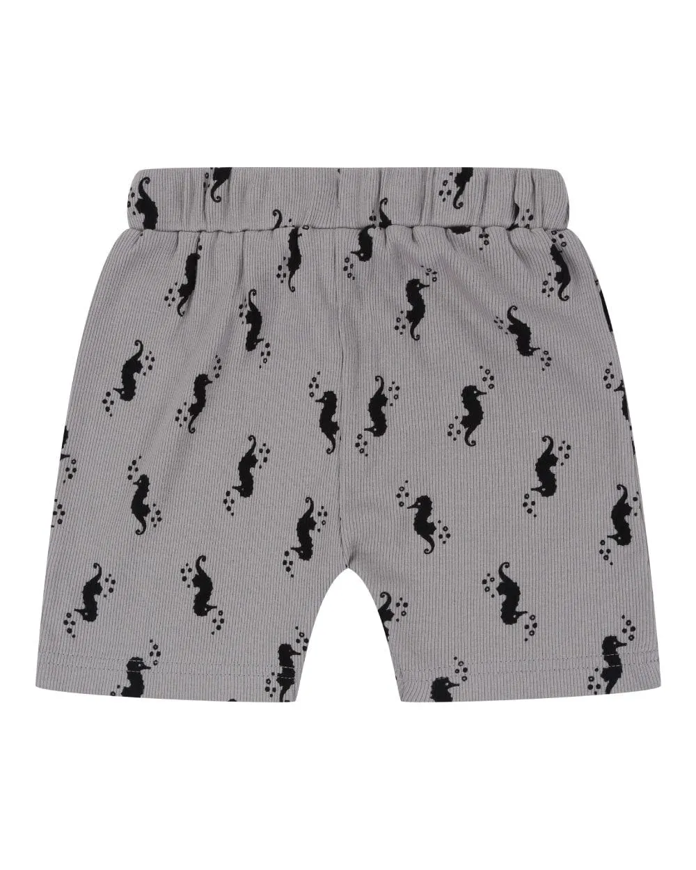 Grey Seahorse Print T-Shirt & Short Set