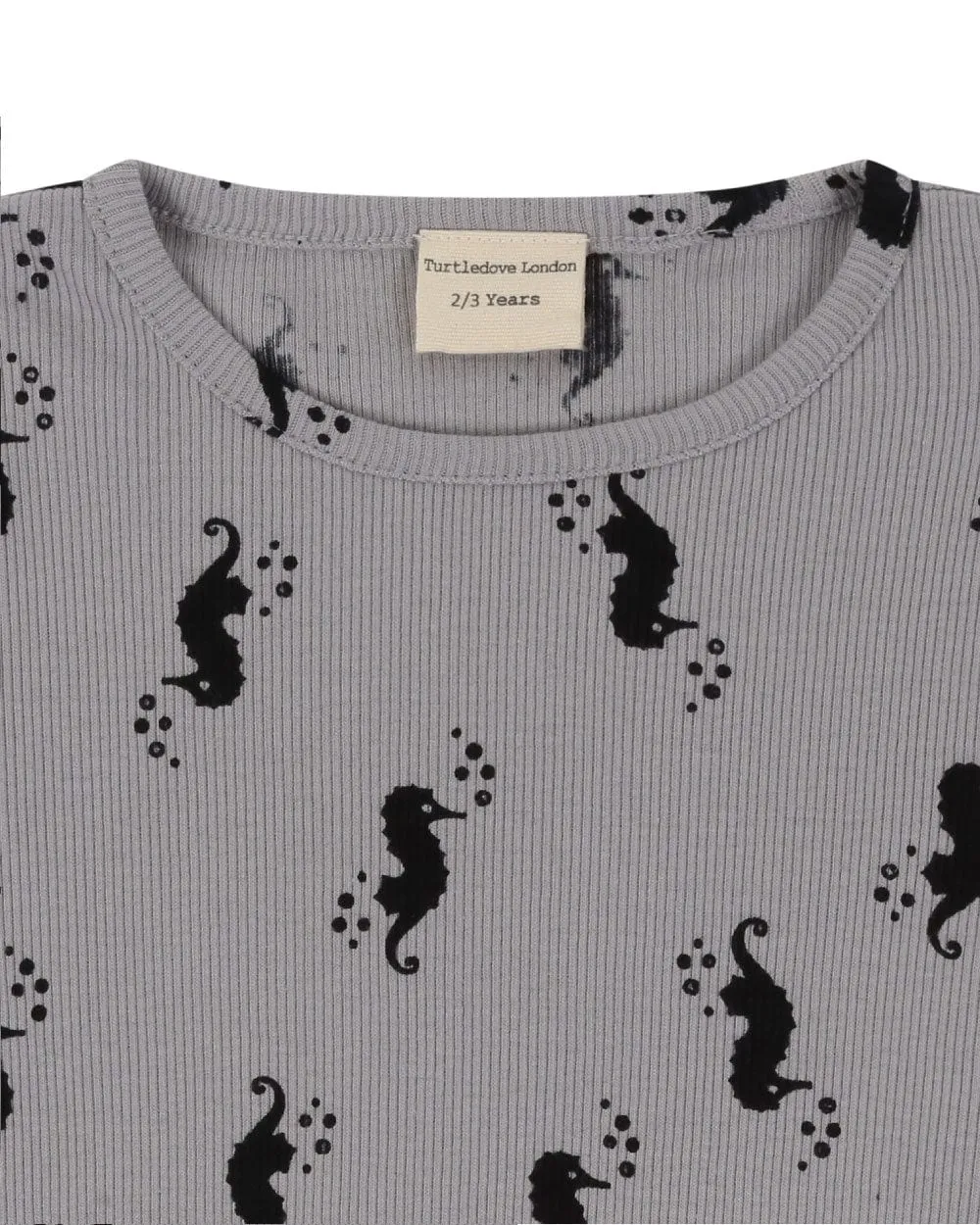 Grey Seahorse Print T-Shirt & Short Set