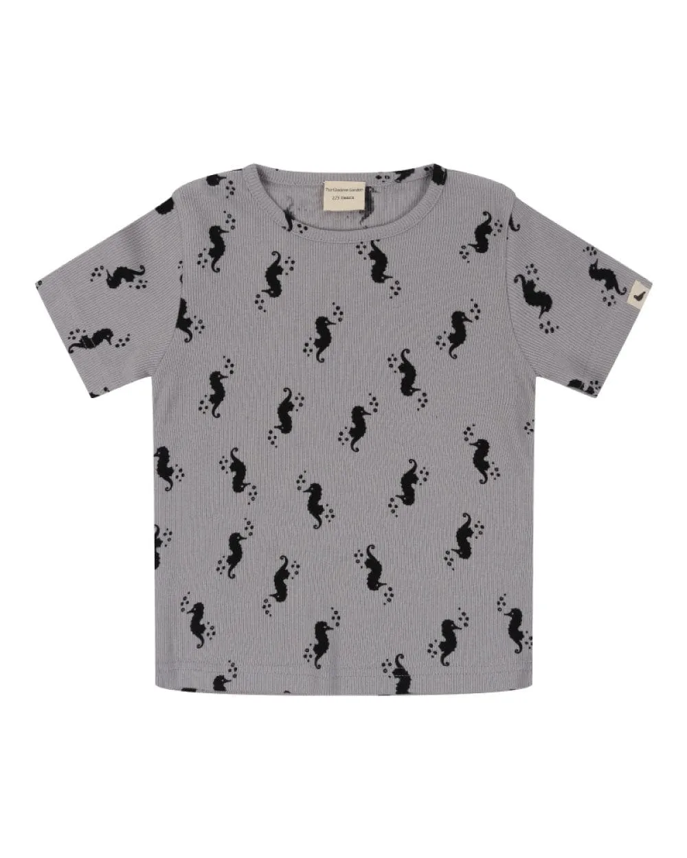 Grey Seahorse Print T-Shirt & Short Set