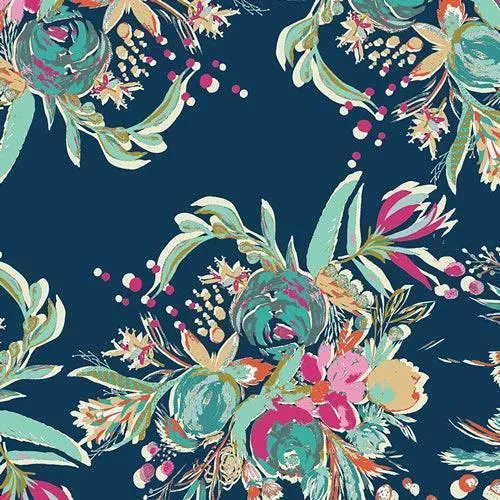 H46 | Art Gallery - Coquet Bouquet Splendid - Rayon (56cm end of bolt)