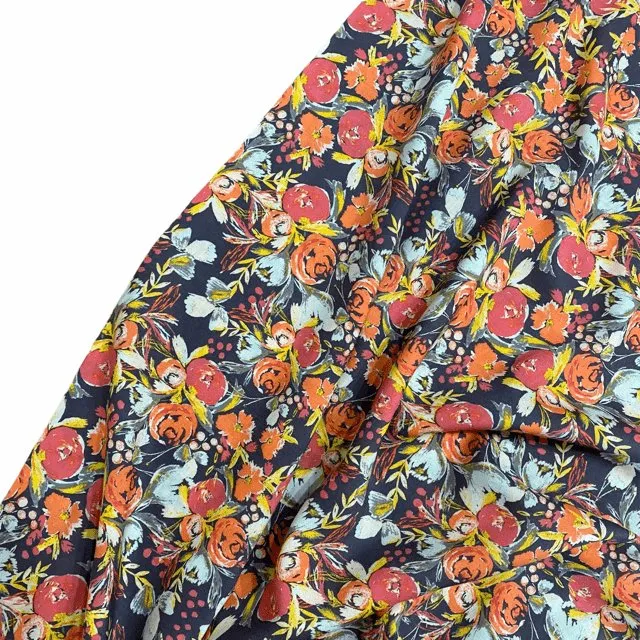 H52 | Art Gallery - Flowerfield Sunset - Rayon (1.95mtr end of bolt)
