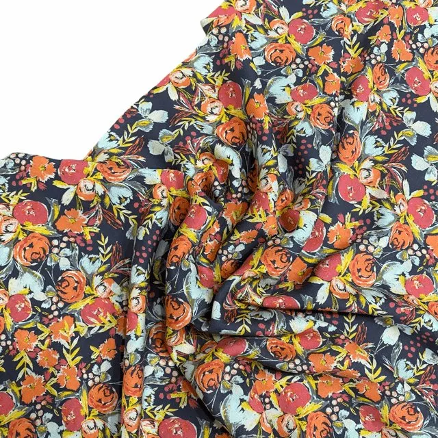 H52 | Art Gallery - Flowerfield Sunset - Rayon (1.95mtr end of bolt)