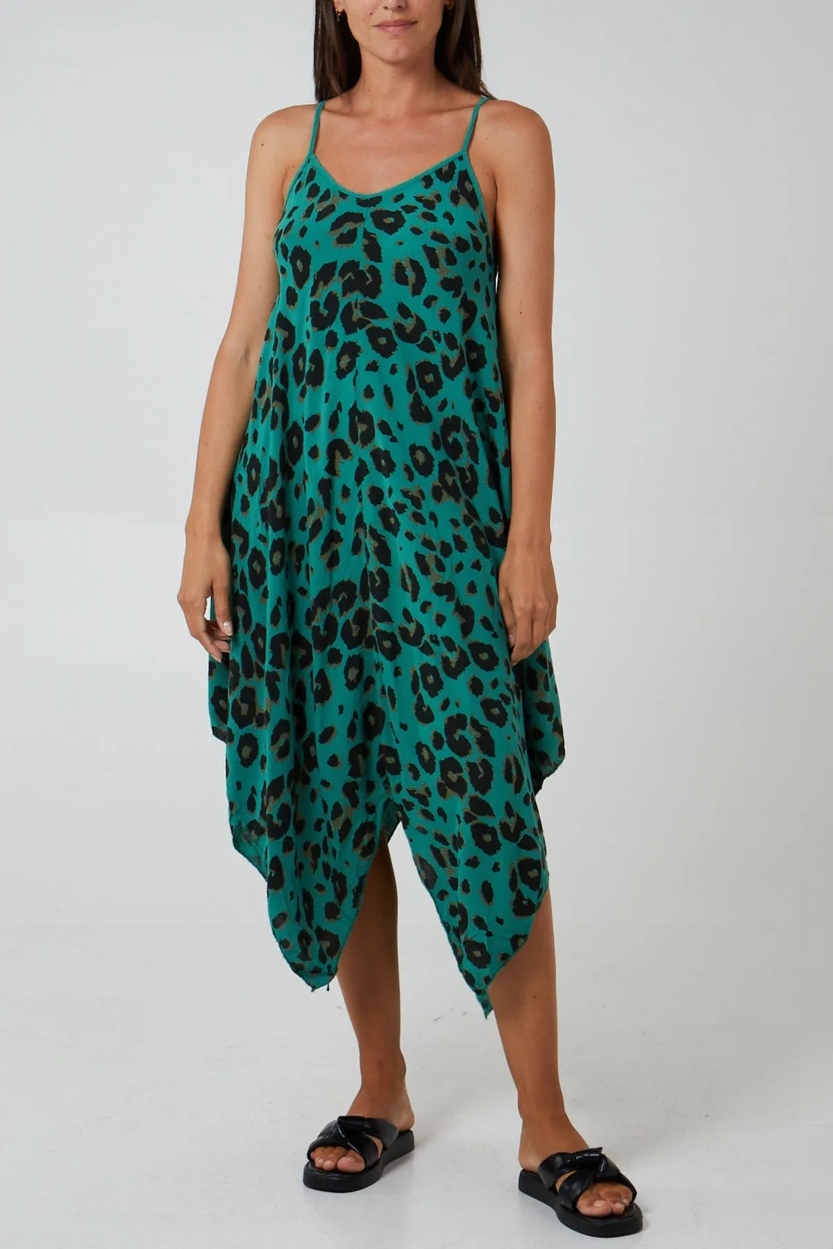 Hanky Hem Leopard Print Dress