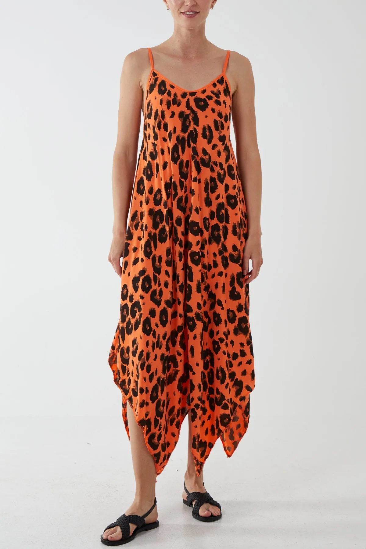 Hanky Hem Leopard Print Dress