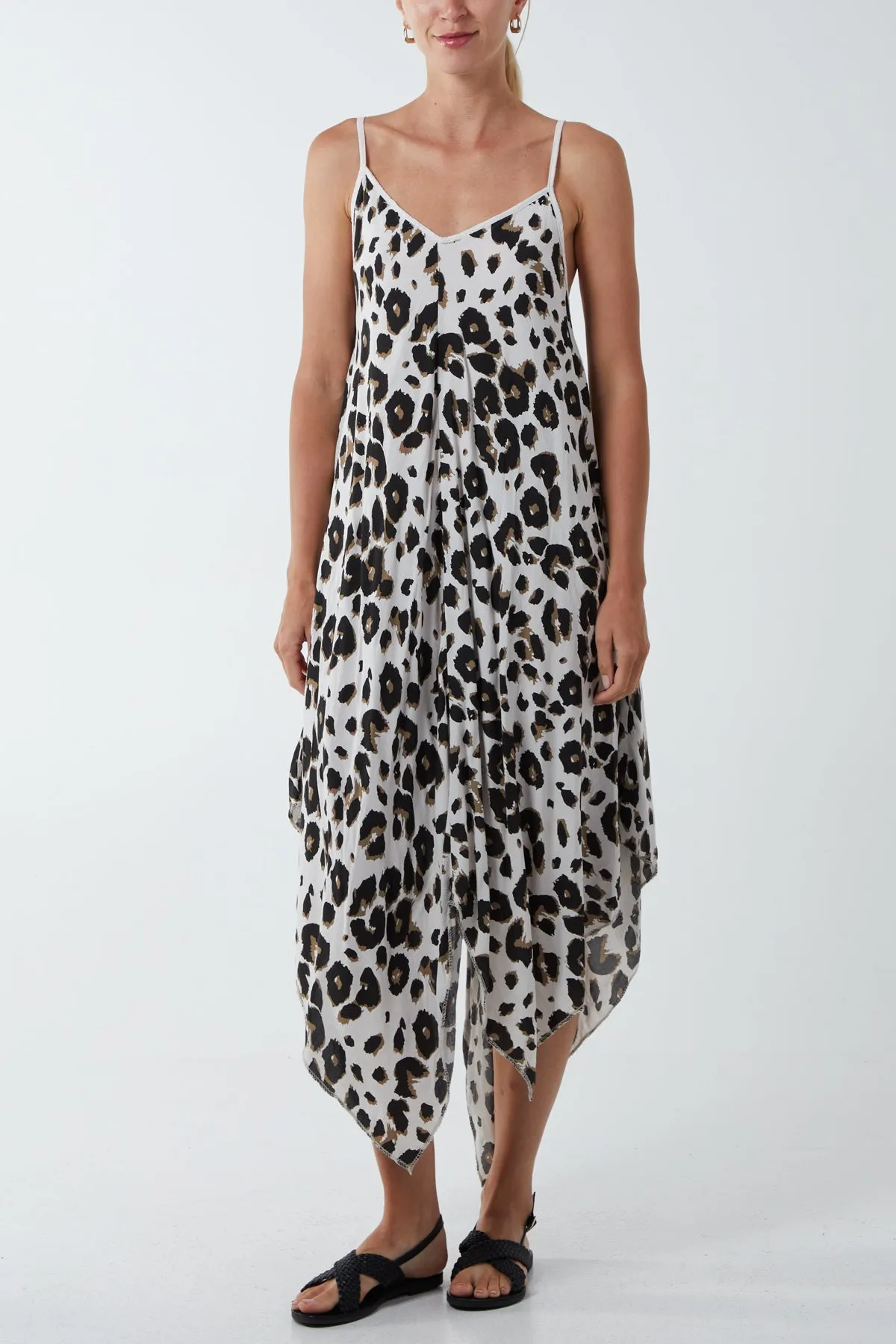 Hanky Hem Leopard Print Dress