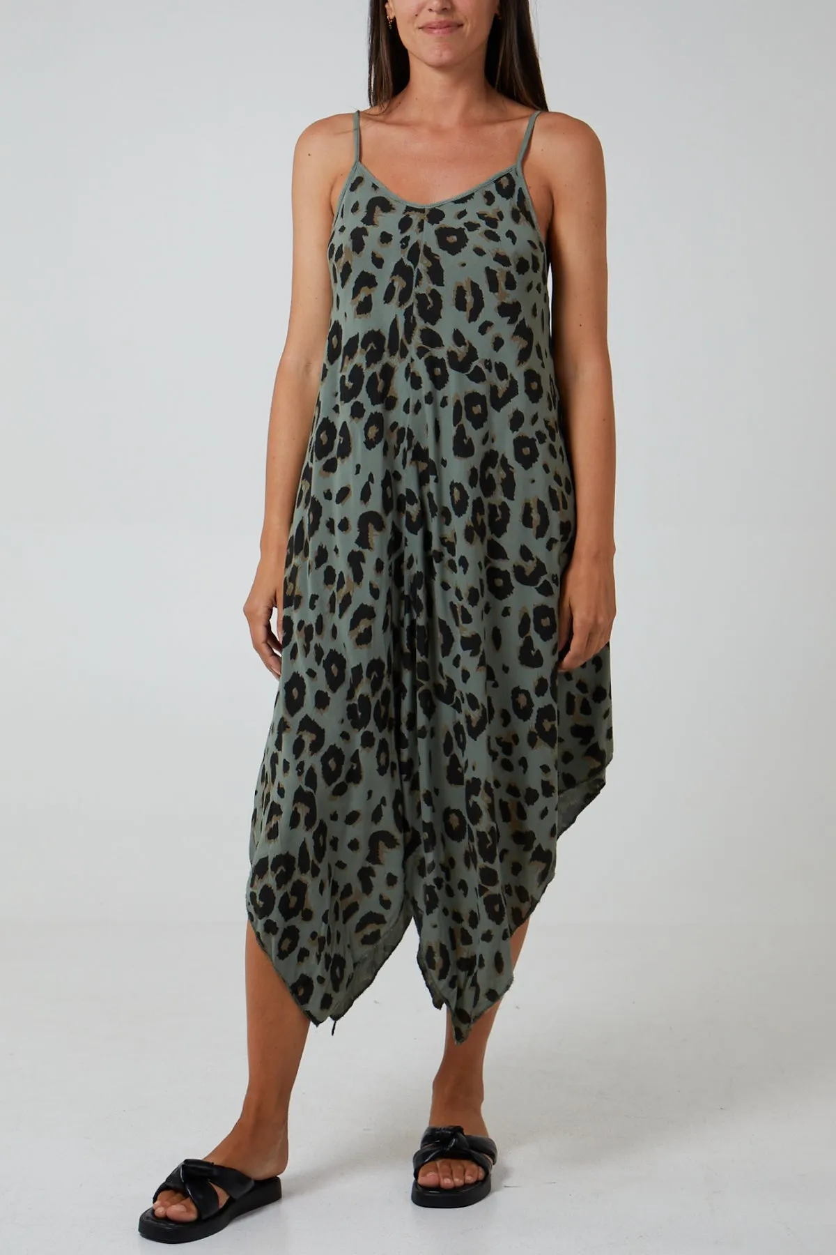 Hanky Hem Leopard Print Dress