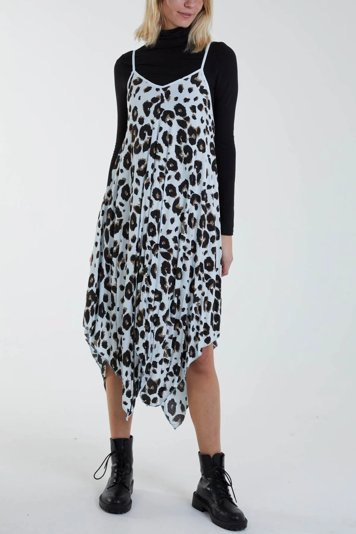 Hanky Hem Leopard Print Dress