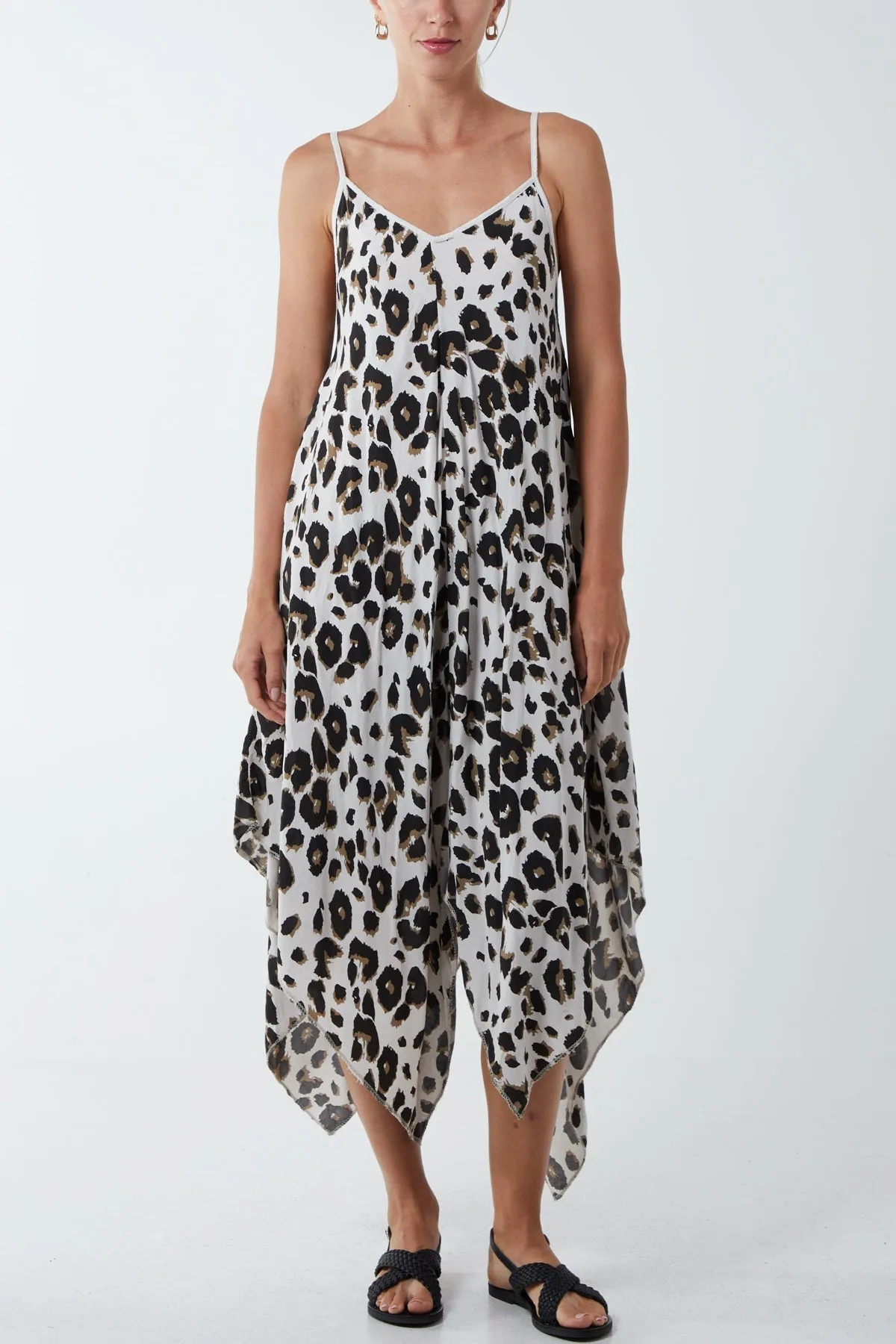 Hanky Hem Leopard Print Dress