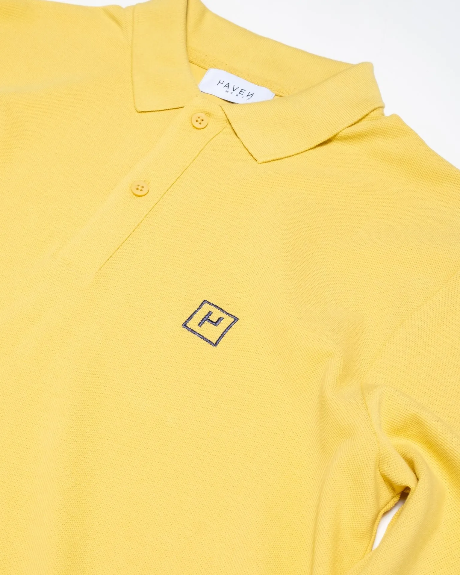 Haven Surf - Base Long Sleeve Polo Shirt - Sunflower Yellow