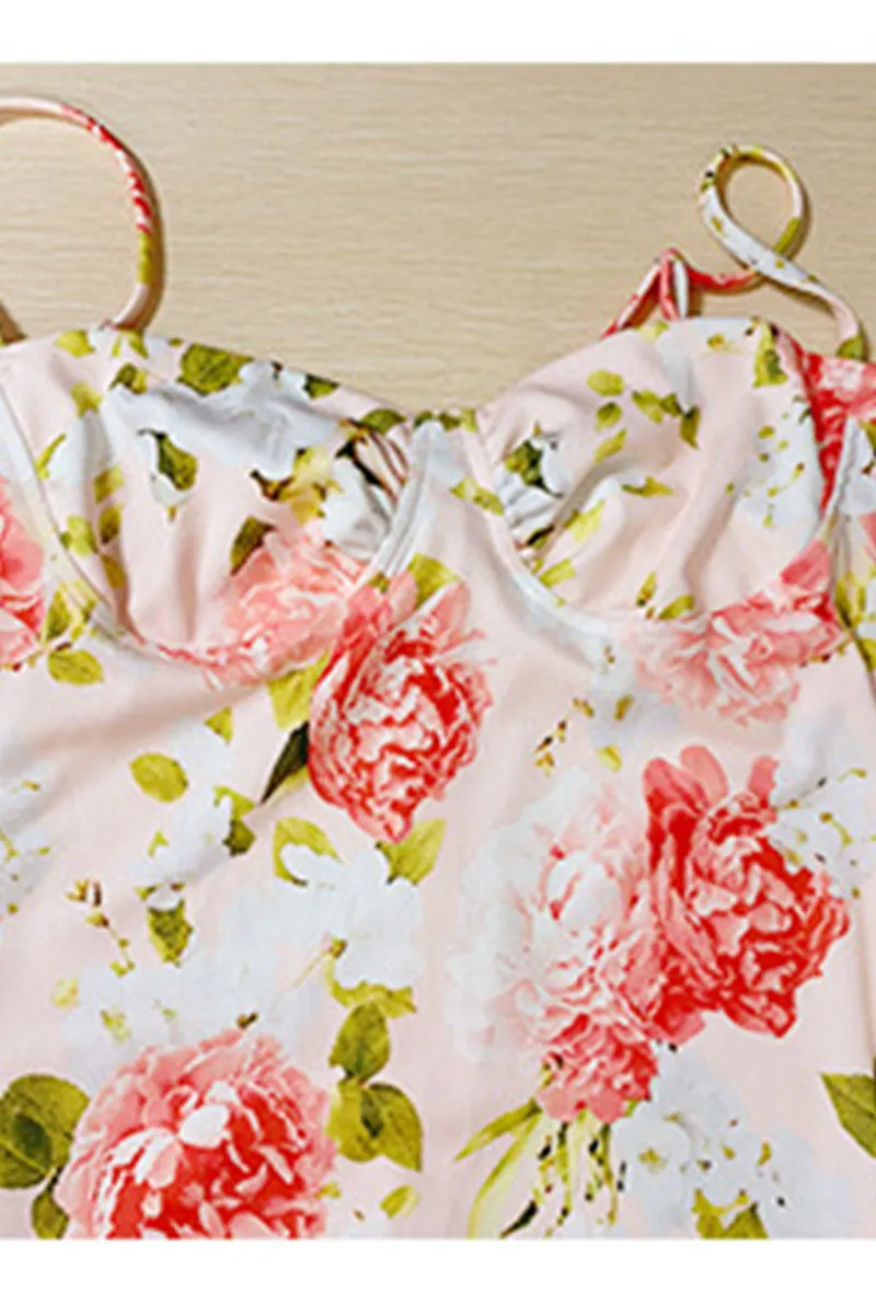 HBP3089 Floral Boned Maxi Dress