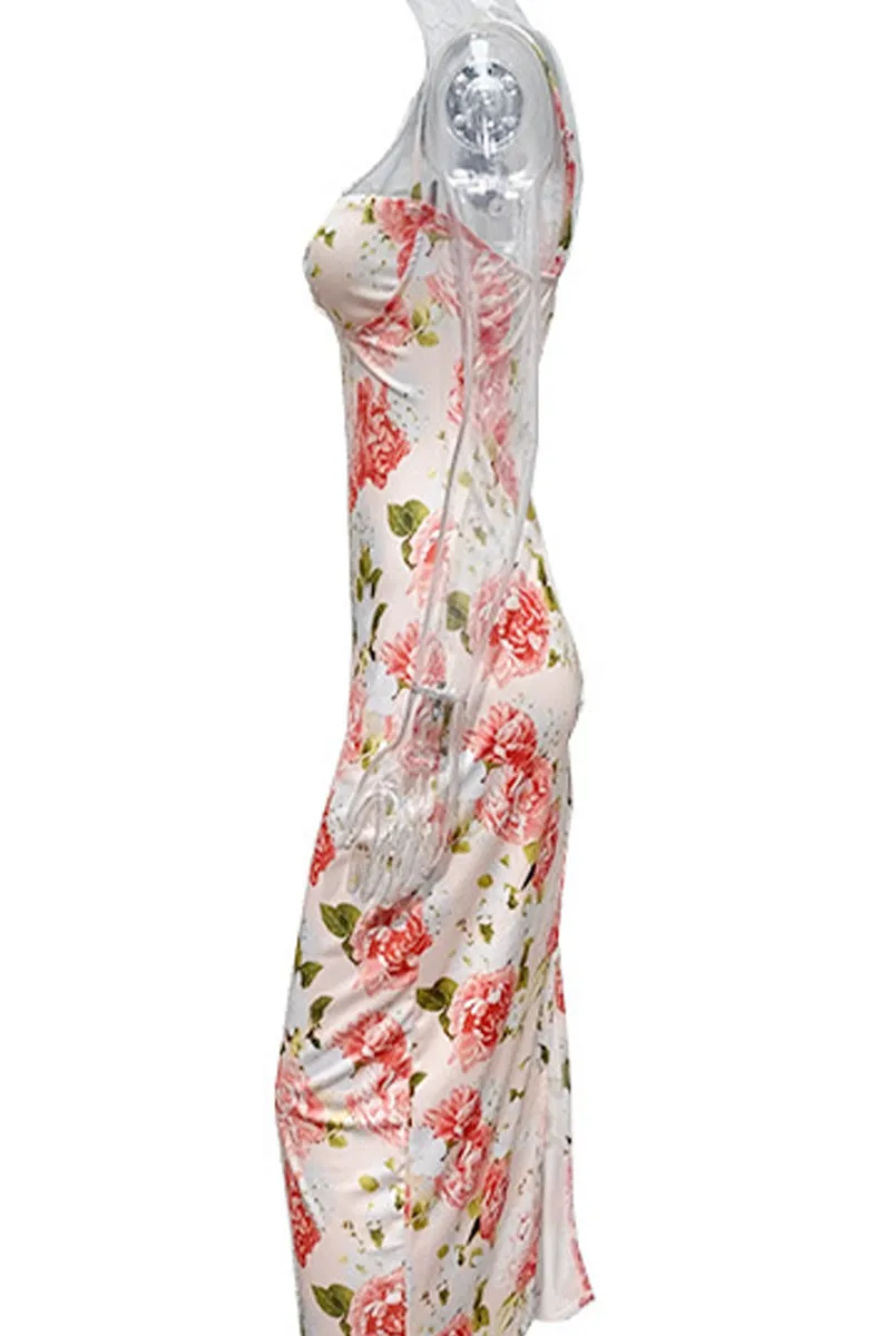 HBP3089 Floral Boned Maxi Dress